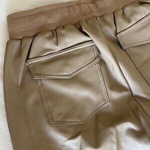 Vegan Leather Casual Pant